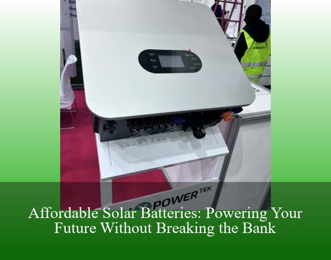 Affordable Solar Batteries: Powering Your Future Without Breaking the Bank